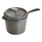 Чугунная кастрюля Staub, 2,8 л, 18 см, графитово-серый - фото