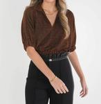 Свитер Poppy Crop в черном золоте Emily McCarthy - фото