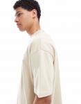 Футболка оверсайз ASOS DESIGN плотная, каменно-бежевого цвета - фото 2