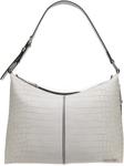 Сумка-хобо на плечо Calvin Klein Max Top Zip, Dove Grey Sueded Croc - фото
