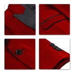 Детский костюм 2 pc velvet slim fit one-button для мальчиков 6-14 лет Cloudstyle, Red - фото 5