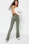 Расклешенные брюки Trendyol, Pastel green - фото 8
