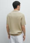 Поло Massimo Dutti RIBBED SHORT SLEEVE, Beige - фото 3