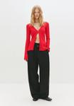Кардиган PULL&BEAR HOOK-AND-EYE, Red - фото 2