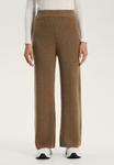 Брюки OYSHO KNIT STRAIGHT-LEG, Brown - фото