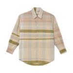 Рубашка Lemaire Relaxed Shirt 'Beige/Cream/Light Blue', белый - фото