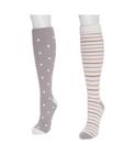 Женские компрессионные уютные носки (2 шт в упаковке) MUK LUKS, Grey pack - фото 2