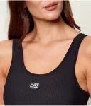 Топ cropped fit Ea7, черный - фото 4