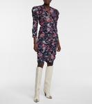 Мини-платье Celina из эластичного шелка с цветочным принтом Isabel Marant, Faded Night - фото 2
