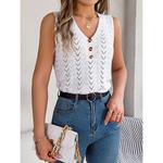 Женский вязаный топ с V-образным вырезом Seoria, Pink - фото 3