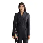 Блейзер Scotch & Soda Double Breasted Belted Drapey, черный - фото