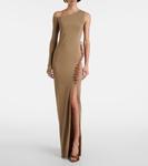 Анок 105 атласные мюли Amina Muaddi, Mocha - фото 3