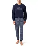 Мужской комплект пижамы из джерси, 2 предмета Lacoste, синий - фото