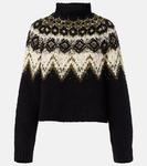 Белый свитер Lizzy fair isle из хлопка Proenza Schouler, Black Multi - фото
