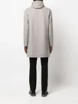 Однобортное пальто с капюшоном Herno, серый - фото 4