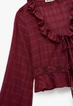 Блуза Koton CHECKED , Bordeaux - фото 3