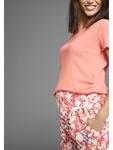 Брюки для беременных с абрикосовым цветочным принтом neun 9 monate - фото 2