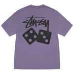 Футболка Stussy с пигментной покраской Dice, виноградный фиолетовый - фото