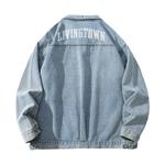 Джинсовая куртка унисекс LIVINGTOWN, Темно-серый - фото 12