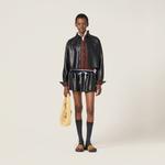 Рубашка из наппы plongé MIU MIU, черное - фото 2