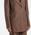 Блейзер из мохера и шерсти Вермонт The Row, Dark Beige - фото 6