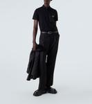 Кожаные лоферы на платформе с логотипом Prada, черный - фото 2