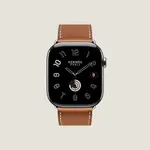 HERMES Часы Strap Apple Compatibility Cowhide Leather Material, Elephant Gray - фото 4