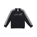 Свитшот мужской с 3 полосками Adidas, черный - фото