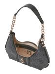 Сумка через плечо GUESS ERENIA TOP ZIP SHOULDER BAG, Black - фото 5