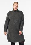 Платье Zizzi Jumper dress, Dark Grey Melange/Mottled Dark Grey - фото