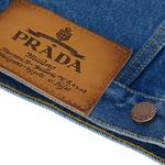 Кроп-джинсовая куртка с лого-патчем PRADA, синий - фото 6