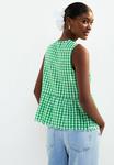 Топ New Look CHECK TIE FRONT, Green Pattern/Mottled Green - фото 3