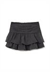 Юбка B.ANGEL STRIPED ELASTICATED WITH RUFFLES, Grey Black/Grey - фото 5