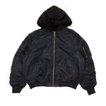 Двусторонняя куртка из искусственного меха Supreme MA-1 Черный - фото