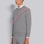 Футболка с полосками RWB THOM BROWNE, средне-серый - фото 6