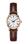 Часы Longines Record collection с розовым золотом 30 мм - фото