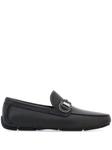 Ferragamo кожаные мокасины Gancini, черный - фото