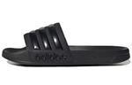 Тапочки adilette shower slide 'triple black' Adidas, черный - фото 2