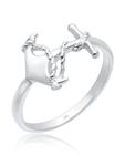 Elli Кольцо из серебра 925 пробы с якорем - фото