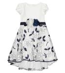 Платье из вышитого тюля Monnalisa, белый - фото