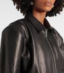 Кожаная куртка оверсайз Magda Butrym, черный - фото 4