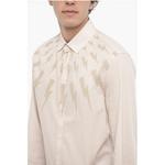 Бежевая хлопковая рубашка Neil Barrett, Beige - фото 3