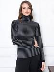 Полосатый водолазный топ HotSquash, Black/White - фото 2