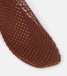 Туфли-лодочки Minette с кристаллами на сетчатой ткани Christopher Esber, Coconut Brown - фото 5