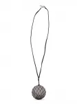 Колье со сферой и сеткой Niccolò Pasqualetti, серый - фото