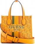 Женская мини-сумка GUESS Silvana 2 Comprtmnt., Yellow Logo - фото