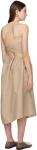 Бежевое платье-миди без бретелек Cordera - фото 3