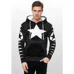 Толстовка с капюшоном Rusty Neal и крупной звездой, черно-белый - фото 2