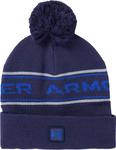 Under Armour Unisex-Adult M Halftime Pom Beanie, Midnight Navy - фото