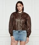 Бомбер Guess Jeans Angelic Regular Fit, коричневый - фото